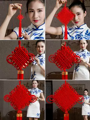 Chinese knot hanging decoration large lucky character living room concentric knot hanging wall decoration housewarming new home Zhaocai hanging decoration