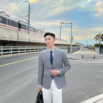 JY Light Cooked Mens Clothing Grey Mintline Suit Jacket 2022 Spring New Korean Version Casual Western Pants Suit