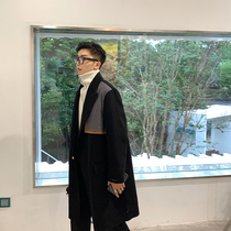 JY light cooked wearing a hitch-coloured wool coat man 2021 autumn winter new casual mid-face jacket