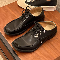 JY Light Cooked Mens Clothing 2022 Spring Casual Metal Buttoned Eyewear Leather Shoes Men Business Lace shoes Hugh