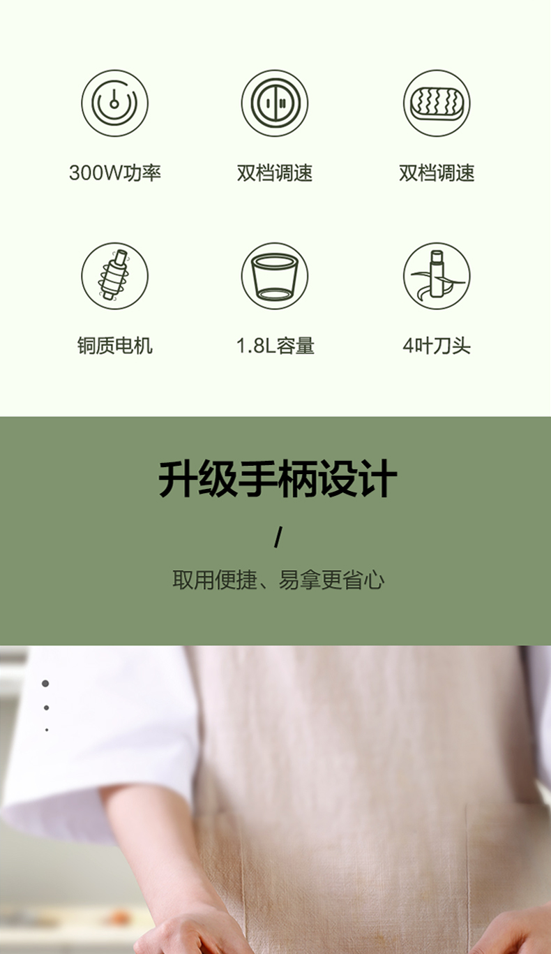 艾美特 家用多功能绞肉机 1.2L 图2