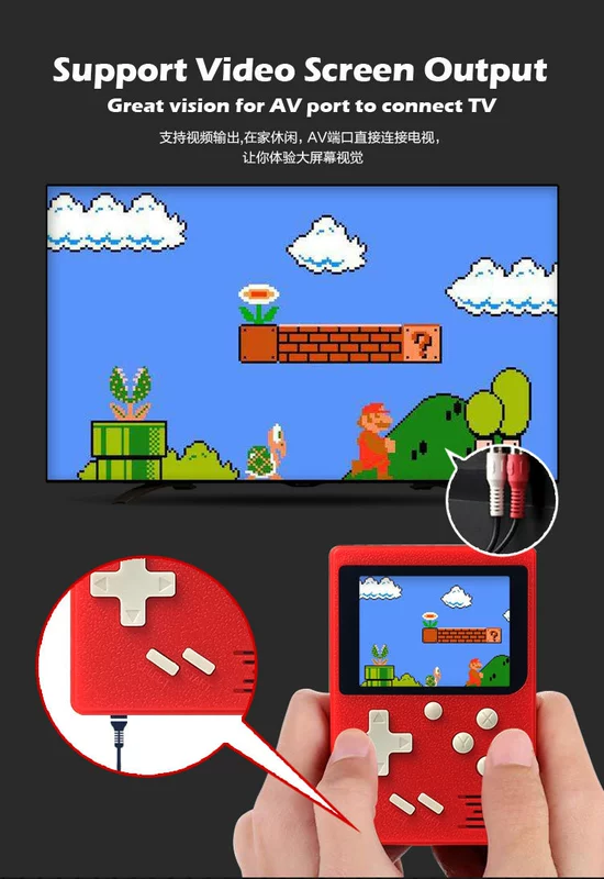 Máy chơi game cầm tay cổ điển hoài cổ retro cổ điển siêu cầm tay đơn cầm tay mini cầm tay Super Mario fc trẻ em Contra Tetris để gửi bạn trai cùng một đoạn - Bảng điều khiển trò chơi di động