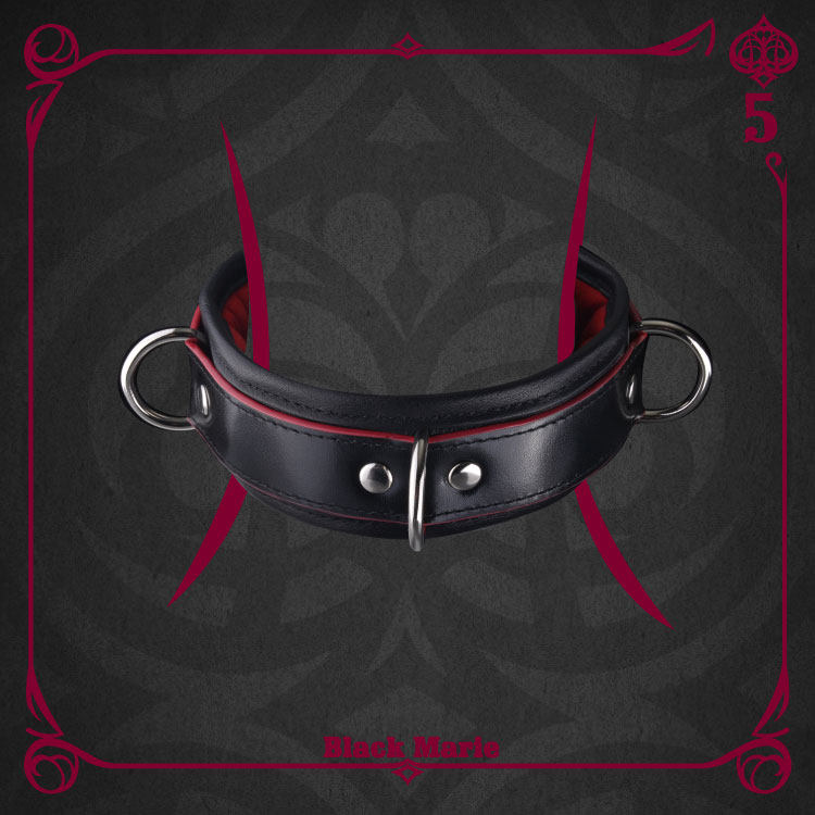 BlackMarie first layer leather leather collar neck circumference high-end dog sex adult products SM