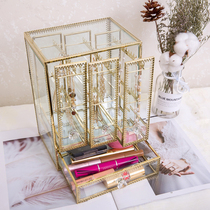 Retro glass jewelry jewelry box necklace rack earrings ear stud rack jewelry storage and packing desktop finishing rack