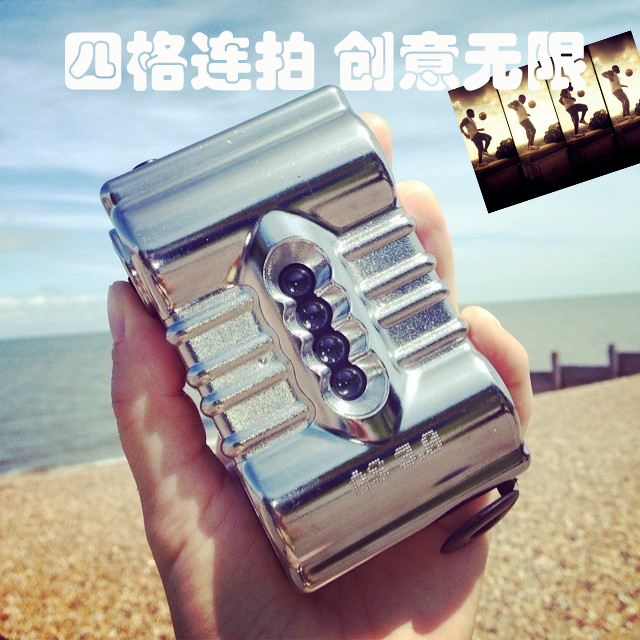 Retro Lomo Camera 135 Film Camera Creative Drawstring Quad 4 Continuous Shooting SuperSampler in stock