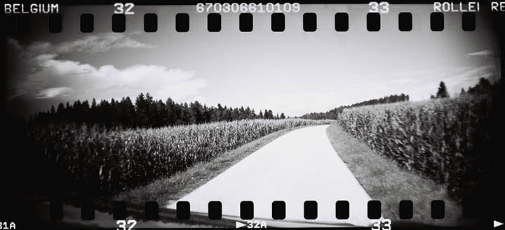 Máy ảnh Lomo Vintage Wide Răng Máy ảnh toàn cảnh Sprocket Rocket Orange!