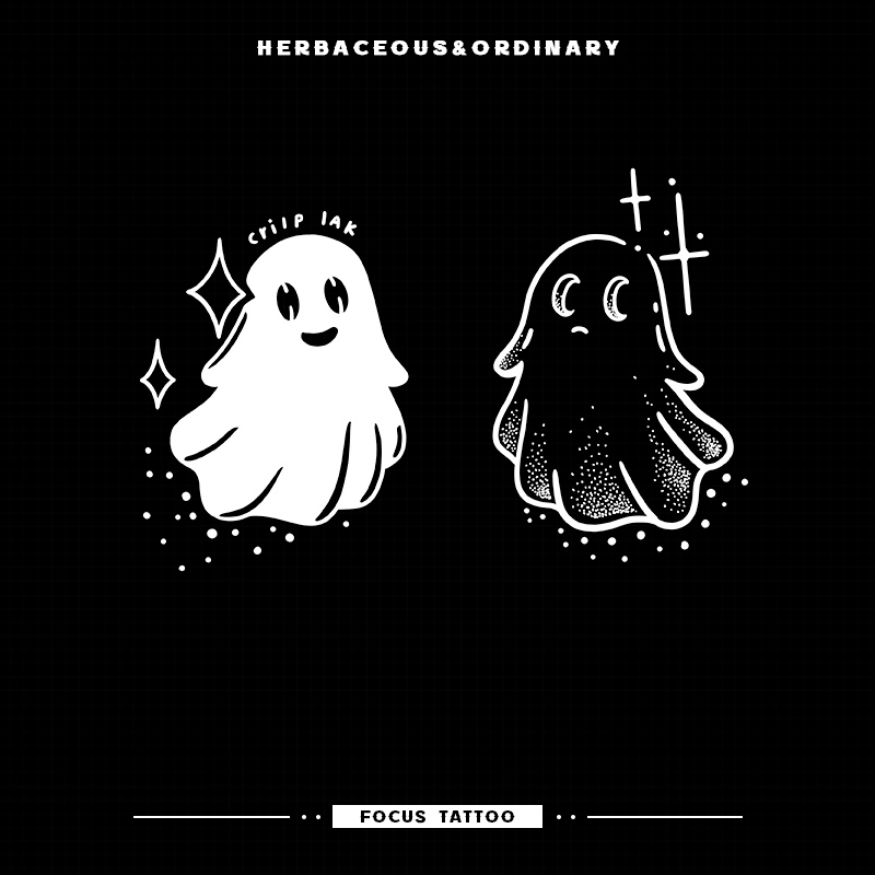 Cute Student Arm Small Tattoo Black and White Ghost Herbal Tattoo Sticker Waterproof Long-Lasting for Women ins Style Semi-Permanent Juice Cute Student Arm Small Tattoo Black and White Ghost Herbal Tattoo Sticker Waterproof Long-Lasting for Women ins Style Semi-Permanent Juice