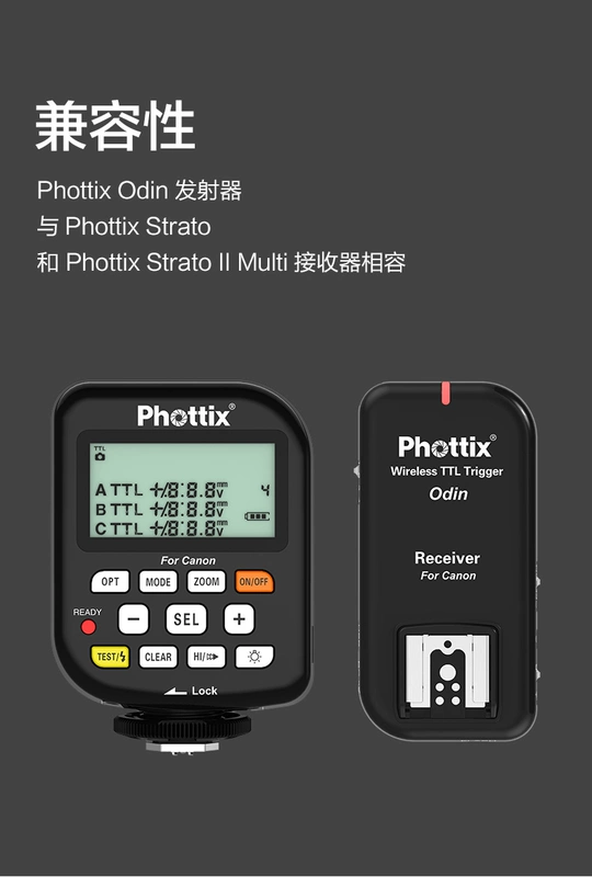 Phottix Fidelity Odin TTL Bộ kích hoạt đèn flash Sony phụ kiện đèn flash đa chức năng lấp đầy ánh sáng studio - Phụ kiện máy ảnh DSLR / đơn