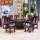 红木餐桌椅组合印尼黑酸枝木圆桌非洲酸枝饭桌餐台中式餐厅家具 mini 2