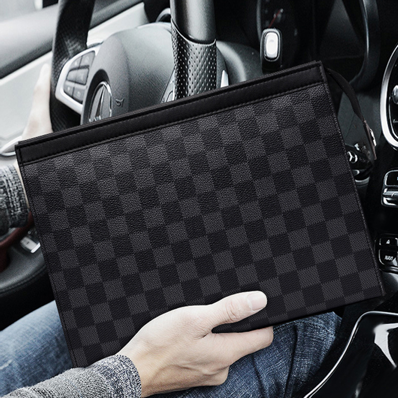 Hong Kong Men's Business Handheld Package Large Capacity Han Edition Leisure Youth Letter Envelope Society Small Group Hands Grab Bag Clip