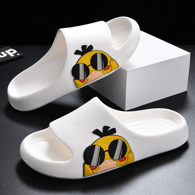 Hong Kong Trendy Brand Men's Slippers for Outdoor Wear in Summer, Non-Slip, Thick-Soled, Wear-Resistant, Casual, Versatile, Stylish, Soft-Soled Trendy Sandals
