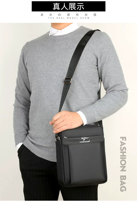 Tianhong kangaroo nam túi đeo vai nam crossbody 2019 thời trang mới thủy triều túi túi nam ba lô vải Oxford - Túi của con người