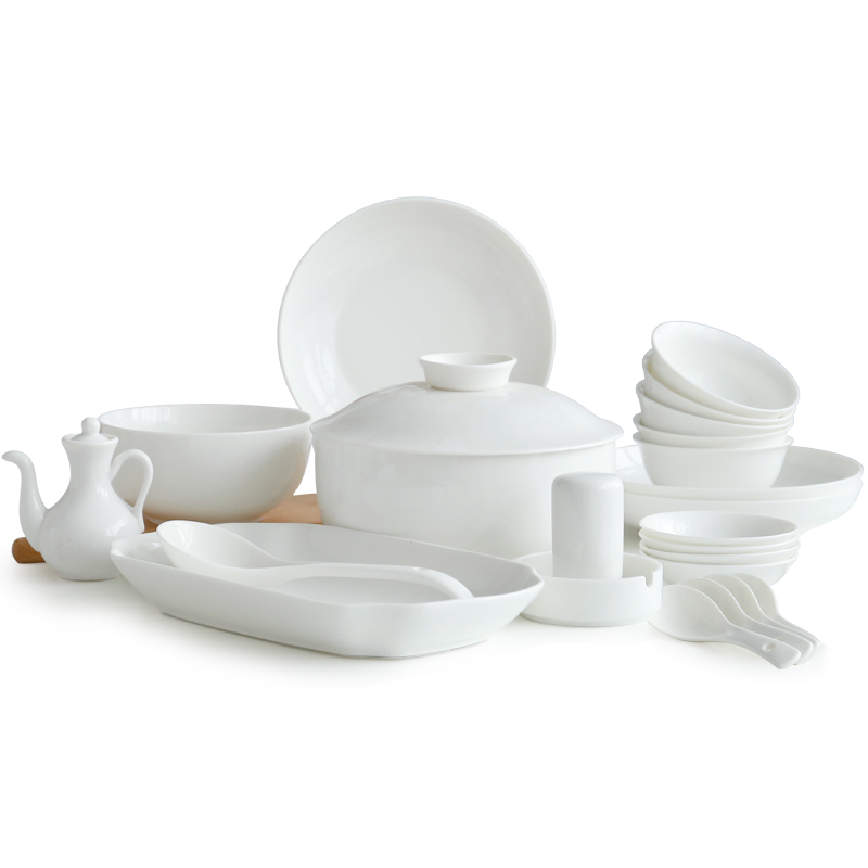 Both of the people 's livelihood ceramic white porcelain rice bowls rainbow such use large soup bowl Chinese ltd. hotel tableware tableware can microwave oven