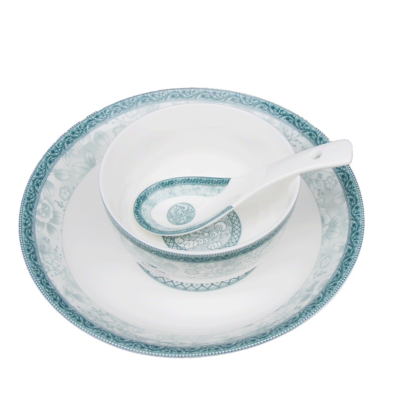 The livelihood of The people to both individual Chinese tableware ceramic bowl household jobs spring rhyme jobs can microwave rainbow such use large soup bowl