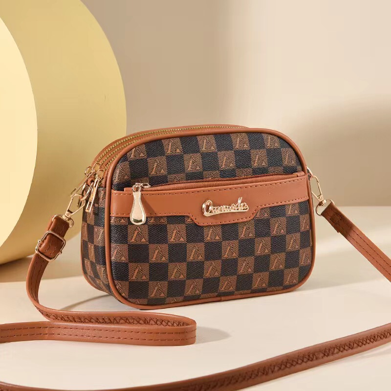 Middle-Aged Mother's Crossbody Bag, Mobile Phone Bag, Versatile for All Seasons, Women's Shoulder Crossbody Bag, Coin Purse, Women's Small Round Bag