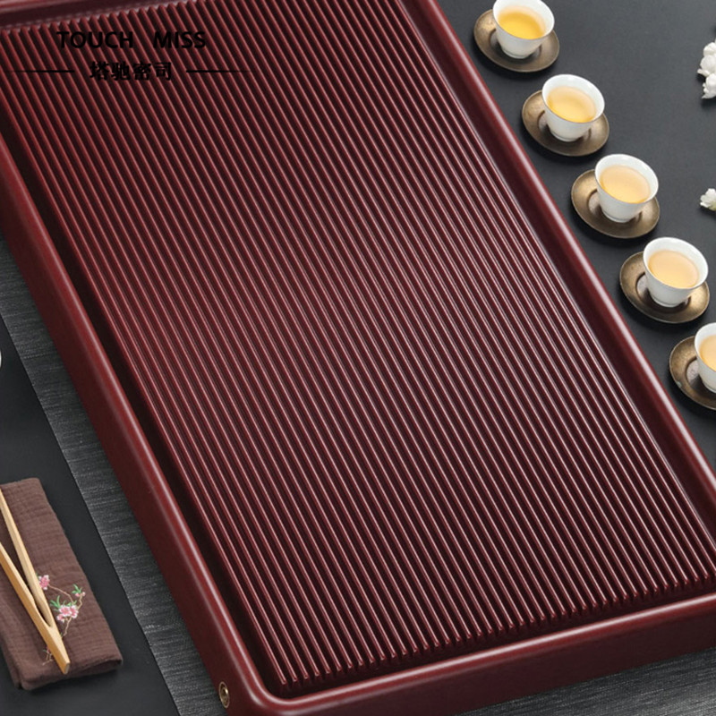 Touch Miss. Chinese imported electric wood small tea table Deco purple sandalwood Wooden Care Pan Light Lavish Wood Tea Tray