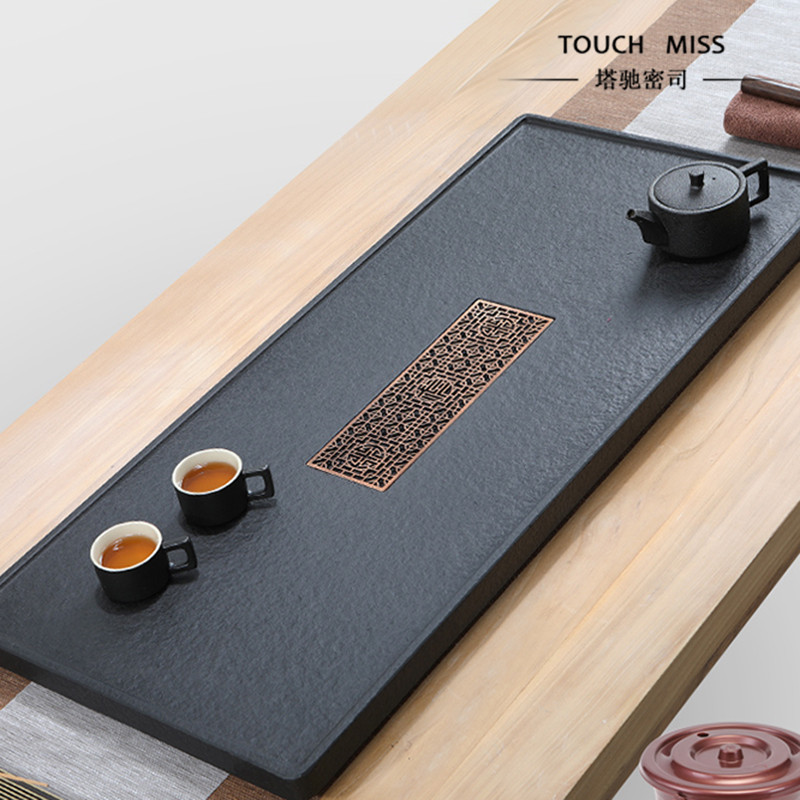 Touch Miss Chinese Coarse Pottery Tea Set Whole Home Modern Minima Stone Tea Table Natural Urgin Stone Tea Tray