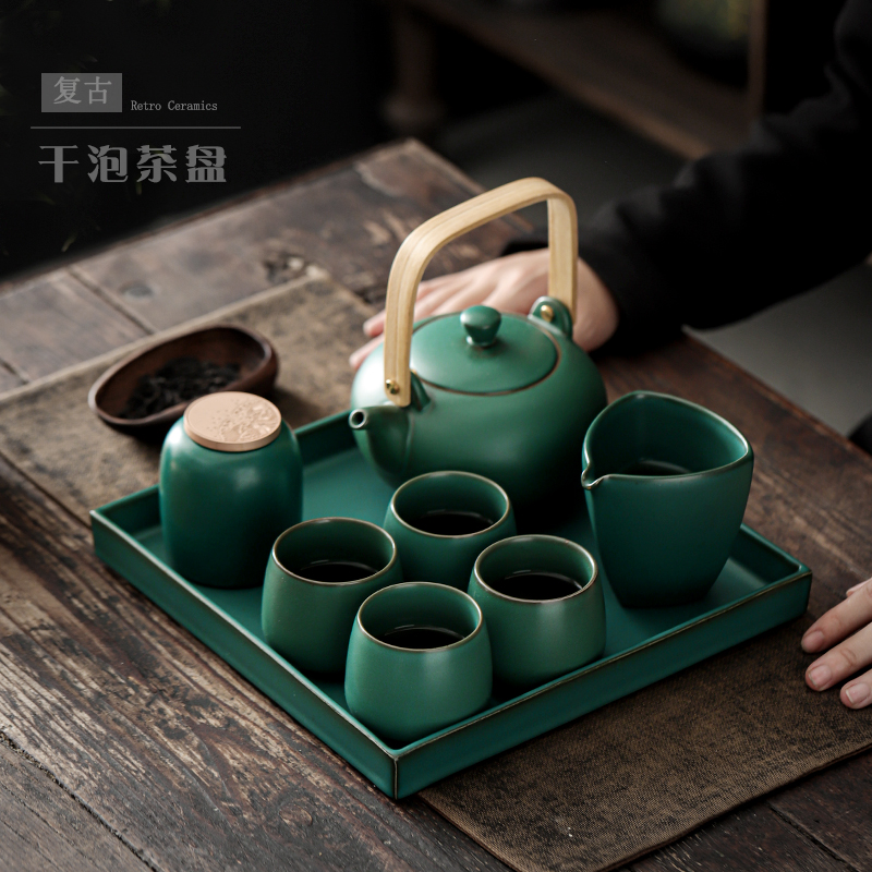 Touch MissDay-style large capacity Ti-beam pot retro ceramic teapot tea tea set design sense light and luxurious tea ware