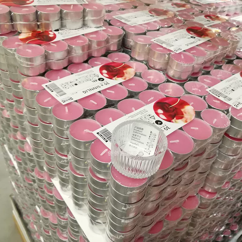 Ikea, transparent glass candle, increased thickness