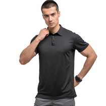 Eagle claw action quick-drying polo shirt mens lapel outdoor stretch short-sleeved T-shirt mens summer breathable coolmax quick-drying clothes