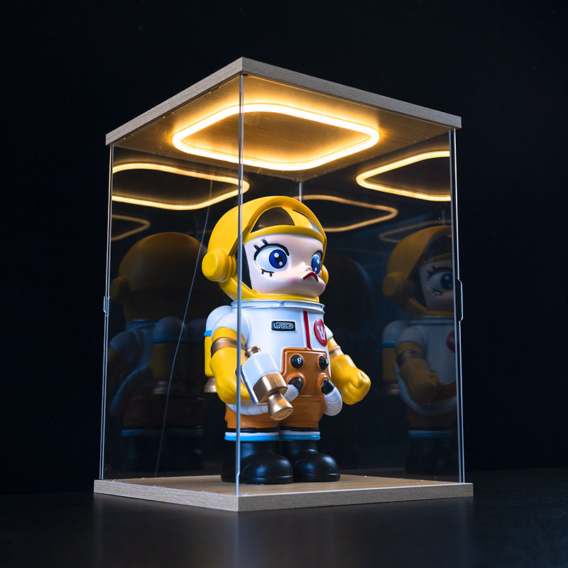 Acrylic return light door display box hand-made blind box building block Gundam toy model storage dust cover