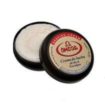Omega-Italian fresh eucalyptus soothes and softens sensitive skin rich foam shaving cream bowl 150ml