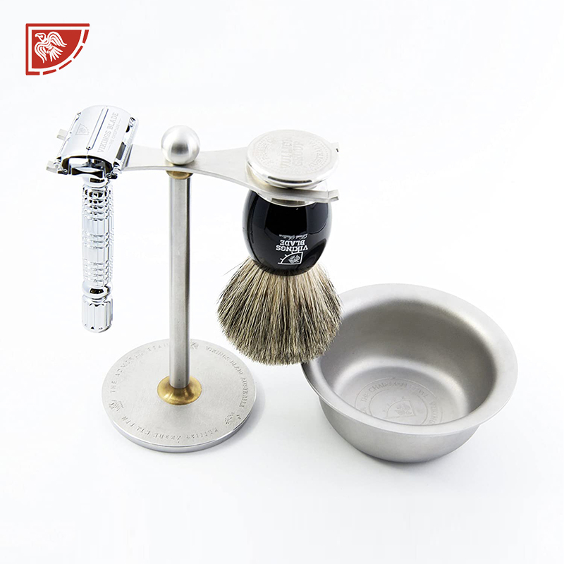 Vikings Blade - Heavy Duty Stainless Steel Traditional Shaving Brush Stand Scrub Soap Bowl Vikings Blade - Heavy Duty Stainless Steel Traditional Shaving Brush Stand Scrub Soap Bowl