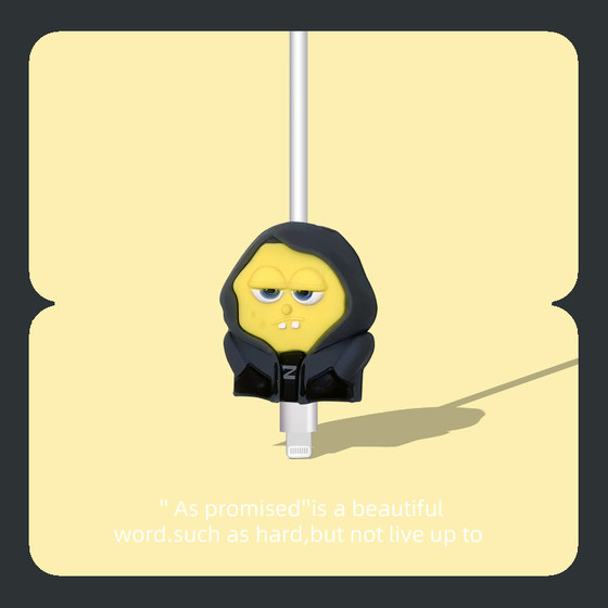 适用所有数据线头通用保护套苹果oppo小米vivo专用网红ins维尼熊卡通皮卡丘充电器头硅胶usb咬线器防折断破损