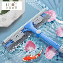 Tile cleaning tools Home wish glass cleaning artifact telescopic rod Household double-sided brush high-rise window scraping