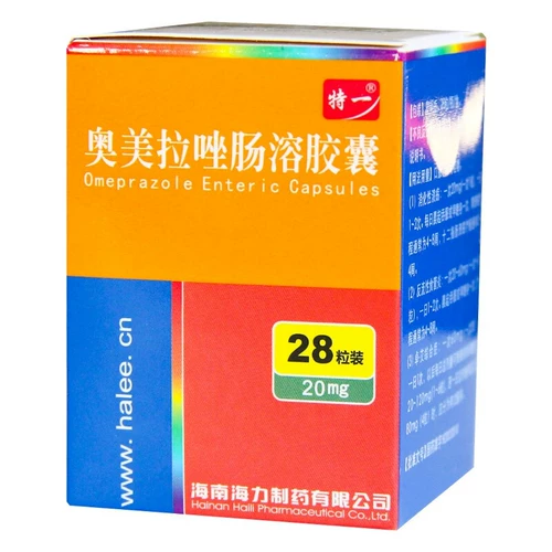 特一 Капсула энтеромы омепразола 20 мг*28 зерна*1 бутылка/ящик язва желудка, язва двенадцатиперстной кишки, язва стресса, рефлюкс эзофагит и синдром Чжуо-аи да
