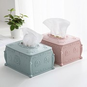 hộp nhựa vuông nhỏ Hộp khăn giấy cổ điển châu Âu hộ gia đình bàn cà phê khay dễ thương phòng khách khăn ăn lưu trữ hộp giấy hộp bách hóa - Trang chủ hop nhua