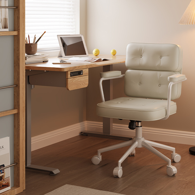 Computer Chair with Backrest, Adjustable Height, Executive Chair, Office Chair, Study Room Gaming Chair, Comfortable for Long Sitting, Smart Accessories, Watch
