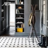 Нордическая мозаичная кирпичная стена кирпич Black Black Brick Black и белая плитка плит