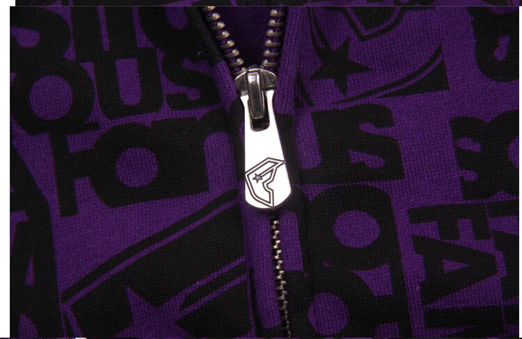 Score This! Luxe Purple Print Fleece Hoodie – Exclusive Foreign Trade Steal - Detail image 3