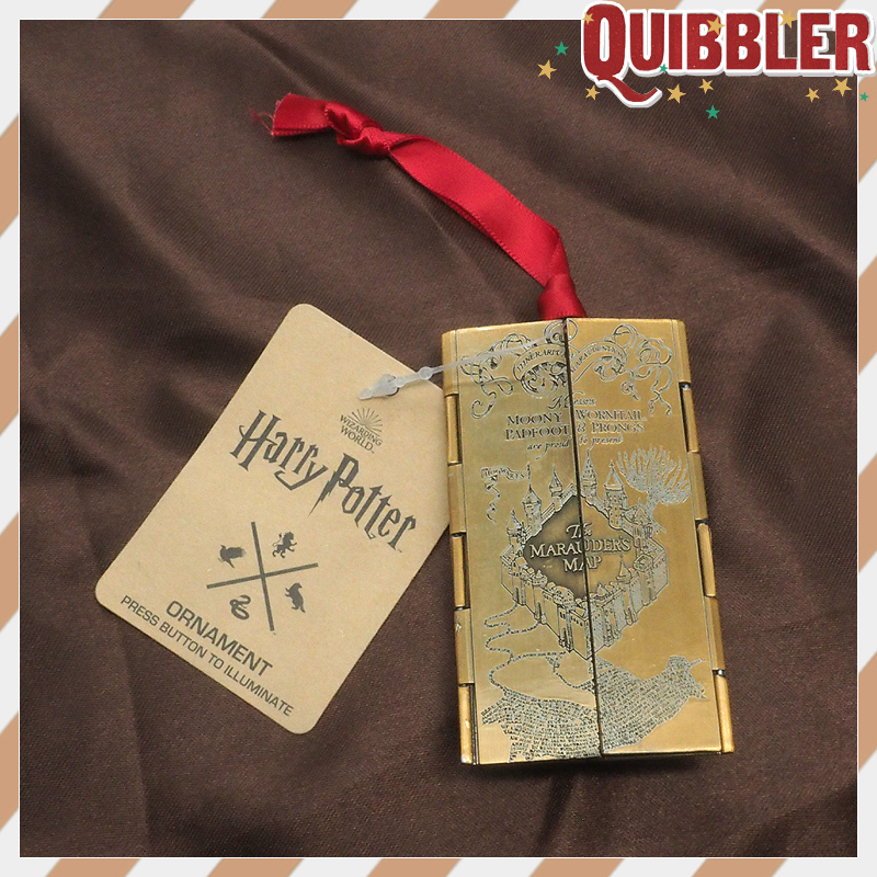 Harry Potter Merchandise Harrypotter Warner Official Metal Glowing Interactive Marauder's Map Christmas Ornament