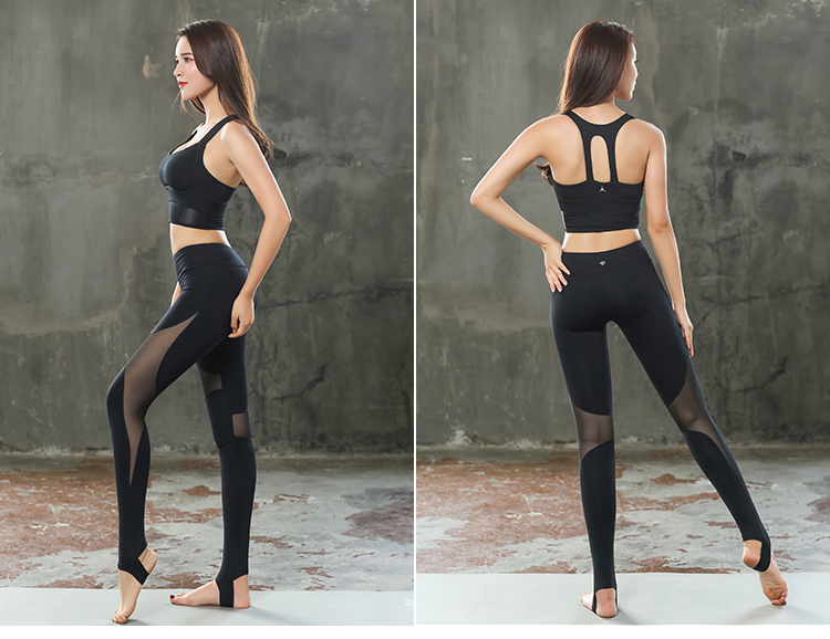 Mùa hè mới phần mỏng quần yoga phụ nữ bước trên chân quần khô nhanh stretch thể thao chặt chẽ lưới tập thể dục yoga quần thảm yoga giá rẻ