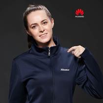 La nouvelle chemise de travail de Huawei sweat-shirt coulissant sur mesure veste de col stand groupe de téléphone groupe longue manches vêtements imprint LOGO