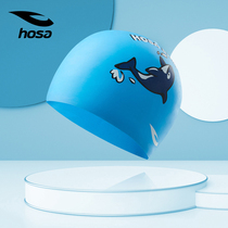 Hosa Haosha Bathing Cap Woman Child Silicone Swimming Cap 2022 Spring Summer New Boy Beach Swimming Cap Waterproof Ear