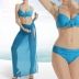 Hosa lady mới đồ bơi bikini ba mảnh áo ngực nhỏ che bụng bảo thủ chia áo tắm gợi cảm - Bikinis thoi trang ao tam Bikinis