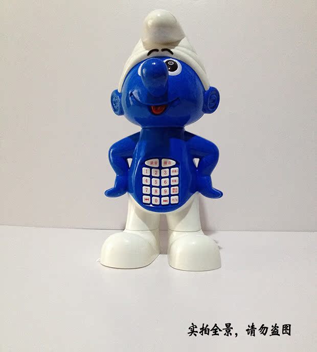 Máy thông minh Smurf Story Máy học sớm cho bé Học nói Đồ chơi giáo dục Lunren Đồ chơi Máy bé Story robot đối thoại cho bé
