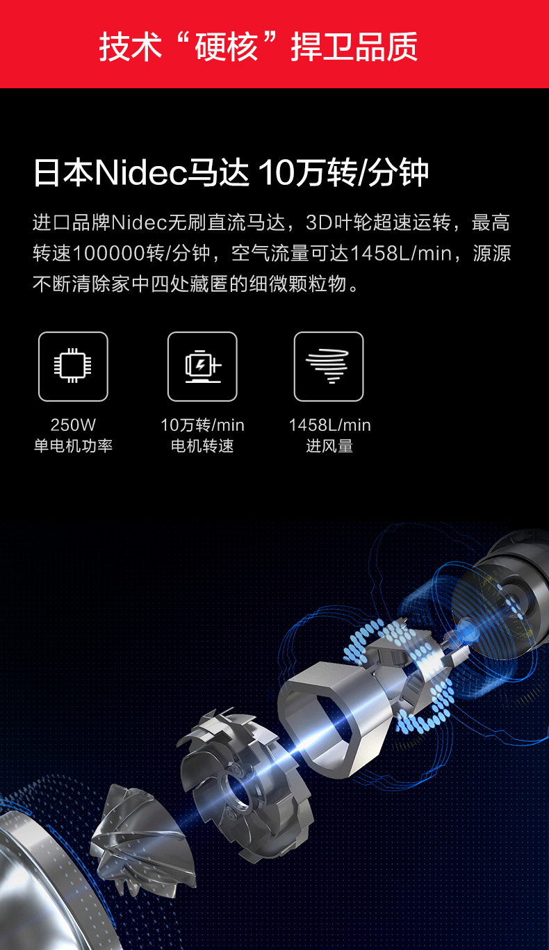 小狗 T10 Mix 无线吸尘器 日本10万转强力电机 图7