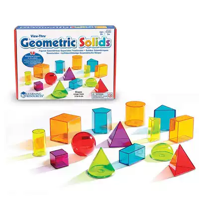 United States learning resources color geometric translucent building blocks Three-dimensional graphic cognitive building blocks teaching aids 3 