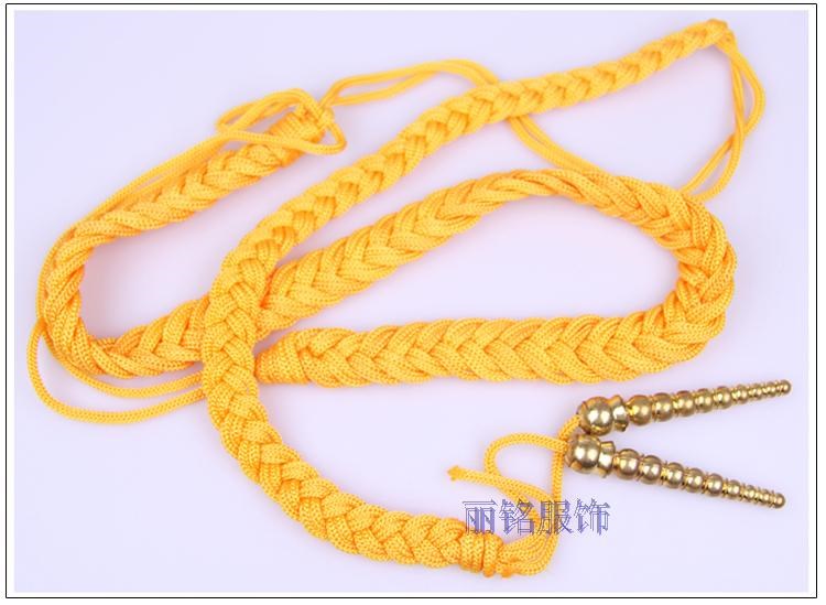 Moon Works Group Golden Ribbon with Guard Honor Guard Clothing Security Hanging Ears Clothing Accessories with Pendant Stage Performance Suit