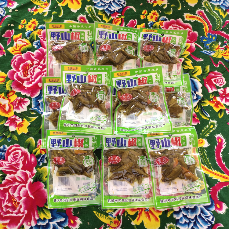 Linyi wild pepper pickle appetizing meals Yimeng Mountain taste pickle pepper hometown farm produce