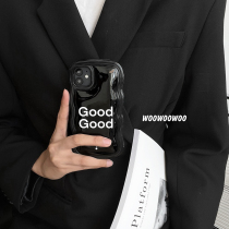 Soap shell Good mobile phone case niche black leather suitable for iphone12promax11 apple 13 new 14