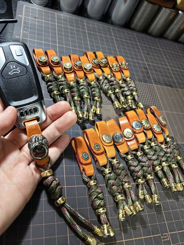 Keychain Car Keychain Leather Handmade Keychain, Car Key Accessory Buckle, Universal Style