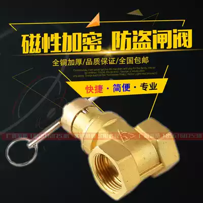 Magnetic locking encryption with lock Copper gate valve Water meter front valve Double inner wire water pipe Anti-theft key purchased separately