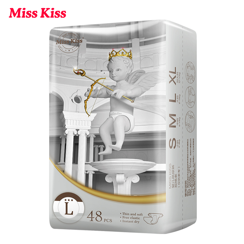 德国misskiss美奇亲肤弱酸纸尿裤L48片超薄干爽透气秋婴儿尿不湿