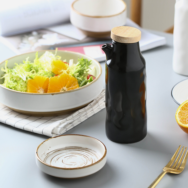 Mystery oil can ceramic oil leak proof balm caster oil tank home kitchen supplies capped vinegar bottle suits for