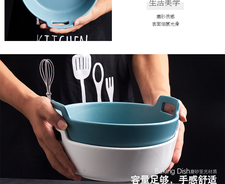 Mystery creative ears ceramic tableware plate household dish plate baking food dish soup plate of fruit salad dish of household